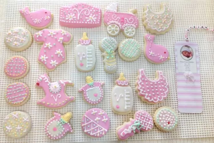 Cookies for a new baby girl