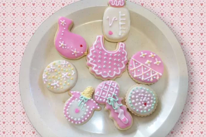 Pink and White cookies