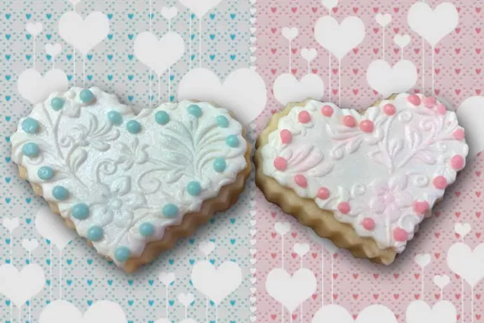 Baby Boy and Baby Girl Baptism Party Cookies