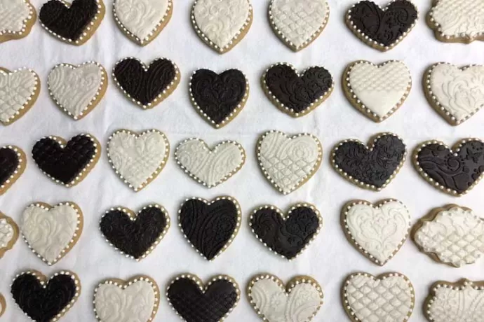 Black and White Bachelor Party Cookies