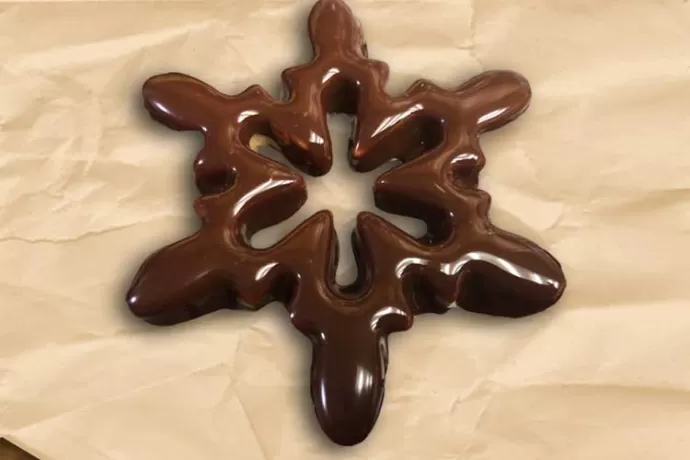 Chocolate-dipped Snowflakes